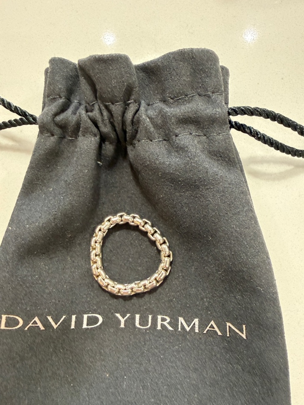 David Yurman box chain ring 7.5
